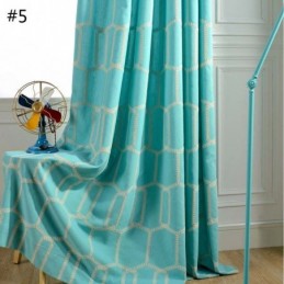 Abstract Semi Blackout Curtain Made to Measure Curtain Honeycomb Embroidery Living Room