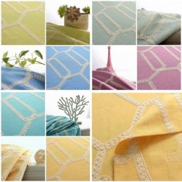 Abstract Semi Blackout Curtain Made to Measure Curtain Honeycomb Embroidery Living Room