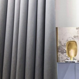Household Vertical Strip Jacquard Blackout Curtains For Living Room