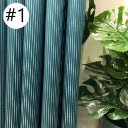 Household Vertical Strip Jacquard Blackout Curtains For Living Room