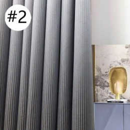 Household Vertical Strip Jacquard Blackout Curtains For Living Room