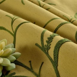 Cotton Linen Blackout Curtain Made to Measure Curtain Yellow Room Darkening Living Bedroom