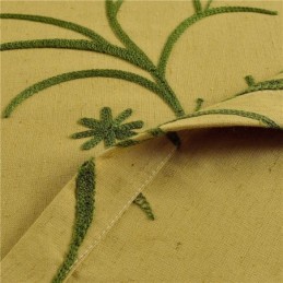 Cotton Linen Blackout Curtain Made to Measure Curtain Yellow Room Darkening Living Bedroom