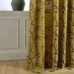 Cotton Linen Blackout Curtain Made to Measure Curtain Yellow Room Darkening Living Bedroom