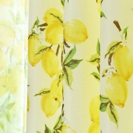 Fresh Semi Blackout Curtain Made to Measure Curtain Fruit Lemon Printed Living Room