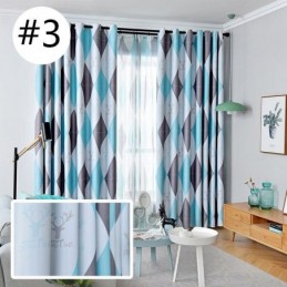 Blackout Curtain Made to Measure Curtain Rhombic Geometric Pattern
