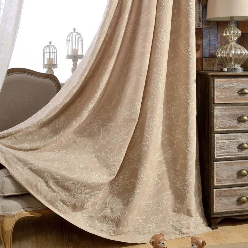 Vintage Semi Blackout Curtain Made to Measure Curtain Luxury Embroidery Living Room
