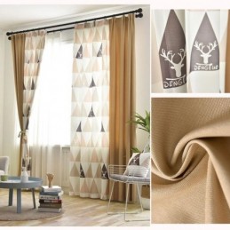 Nordic Semi Blackout Curtain Made to Measure Curtain Triangle Printed Living Room