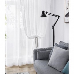 Little Leaf Pattern Sheer Curtain Made to Measure Curtain Panel European Style Lace Voile Bay Window Bedroom