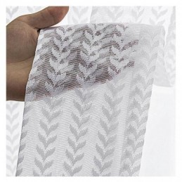 Little Leaf Pattern Sheer Curtain Made to Measure Curtain Panel European Style Lace Voile Bay Window Bedroom