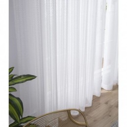 Little Leaf Pattern Sheer Curtain Made to Measure Curtain Panel European Style Lace Voile Bay Window Bedroom