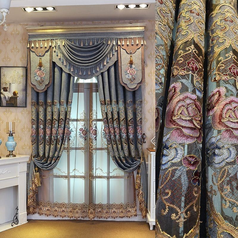 Luxury Curtain Made to Measure Curtain European Style Embroidery
