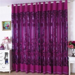 Breathable Sheer Curtain Made to Measure Curtain Jacquard Window Treatment