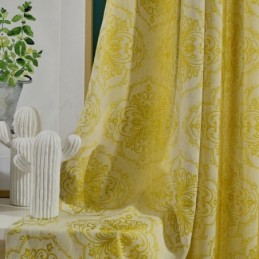 Simple Max Blackout Curtain Made to Measure Curtain Flower Stamen Jacquard Bedroom