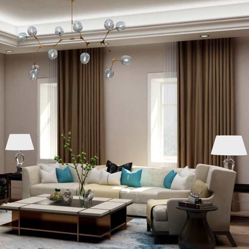 Solid Dark Coffee Curtain Made to Measure Curtain Modern Silk Imitation Living Room Bedroom Blackout Fabric