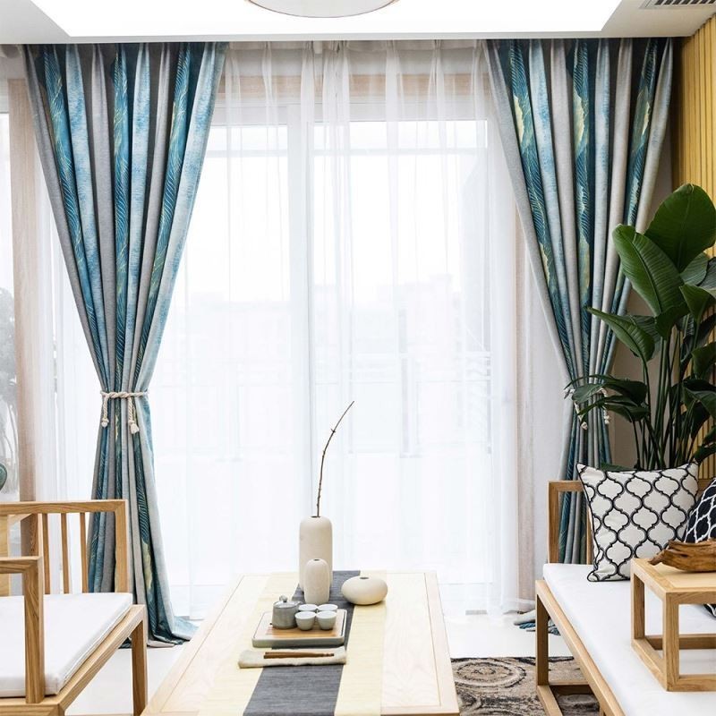 Modern Max Blackout Curtain Made to Measure Curtain Thicken Ink Printed Bedroom