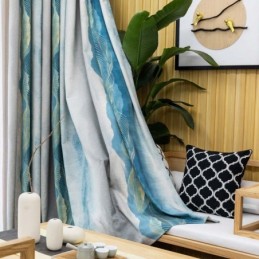 Modern Max Blackout Curtain Made to Measure Curtain Thicken Ink Printed Bedroom