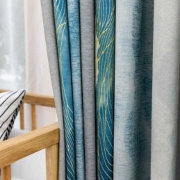 Modern Max Blackout Curtain Made to Measure Curtain Thicken Ink Printed Bedroom