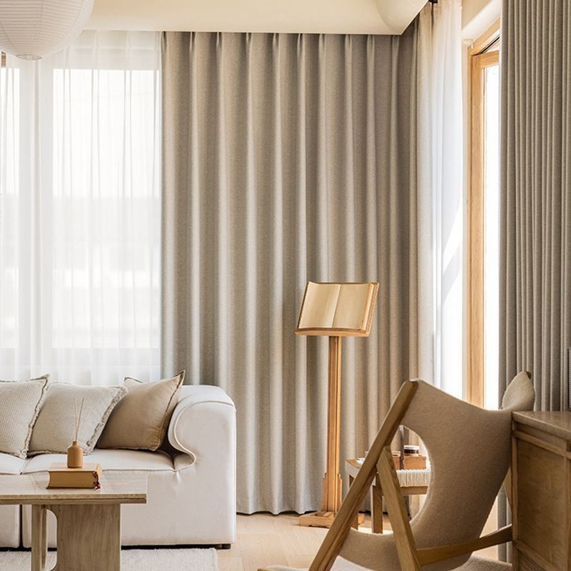 Nordic Curtains Solid Color Blackout For Living Room