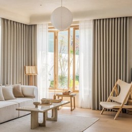 Nordic Curtains Solid Color Blackout For Living Room