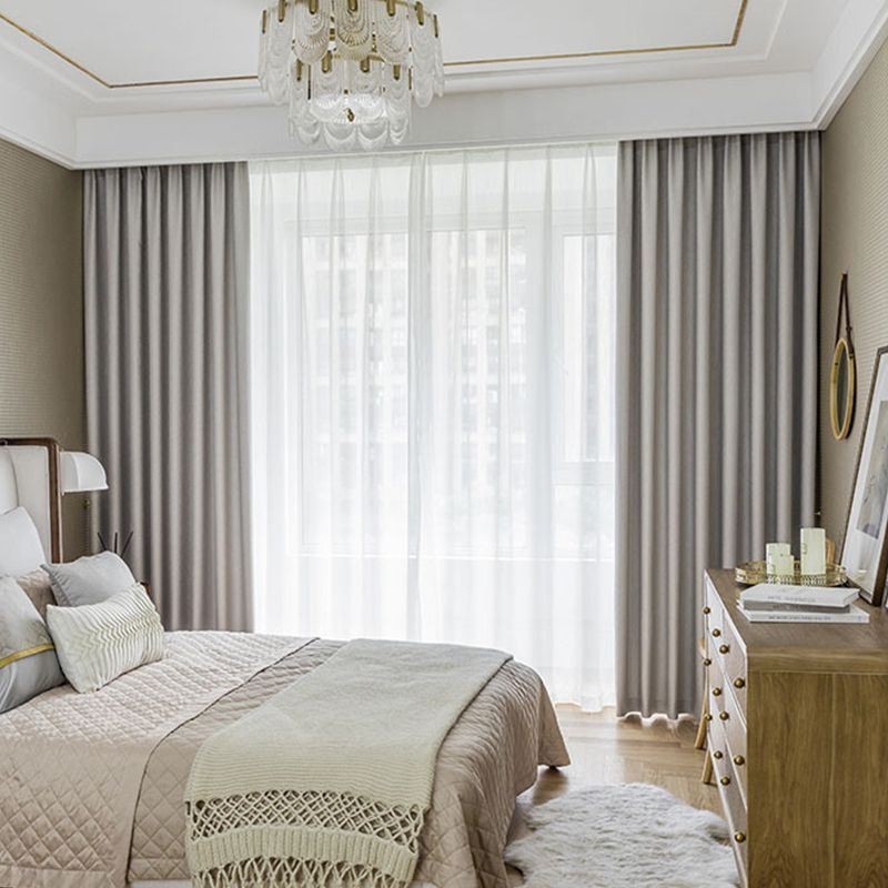 Solid Curtains Blackout Window For Living Room Bedroom