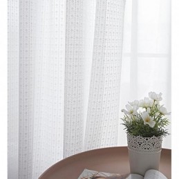 Modern Solid White Color Voile Sheer Curtain Made to Measure Curtain Bedroom Living Room