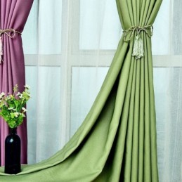Velvet Curtains Solid Color Darkening For Living Room