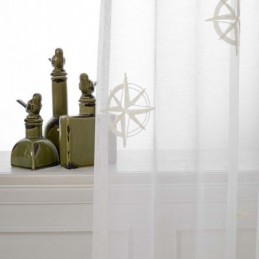 Modern Sheer Curtain Made to Measure Curtain Breathable Star Embroidery Living Room