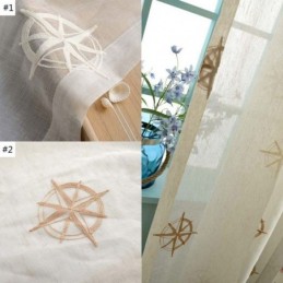 Modern Sheer Curtain Made to Measure Curtain Breathable Star Embroidery Living Room
