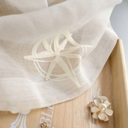 Modern Sheer Curtain Made to Measure Curtain Breathable Star Embroidery Living Room