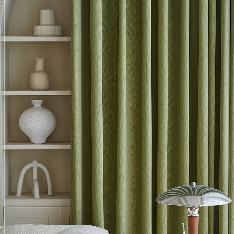 Luxury Geometric Curtains Modern Embossing Blackout For Bedroom