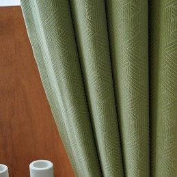 Luxury Geometric Curtains Modern Embossing Blackout For Bedroom
