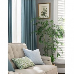 Minimalist Blue Flannels Blackout Curtain Made to Measure Curtain Solid Color Fabric Living Room Bedroom