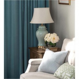 Minimalist Blue Flannels Blackout Curtain Made to Measure Curtain Solid Color Fabric Living Room Bedroom