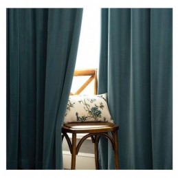 Minimalist Blue Flannels Blackout Curtain Made to Measure Curtain Solid Color Fabric Living Room Bedroom