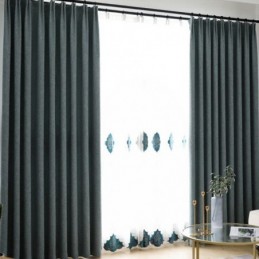 Solid Color Window Blackout Curtains For Living Room Bedroom Modern Treatment Drapes
