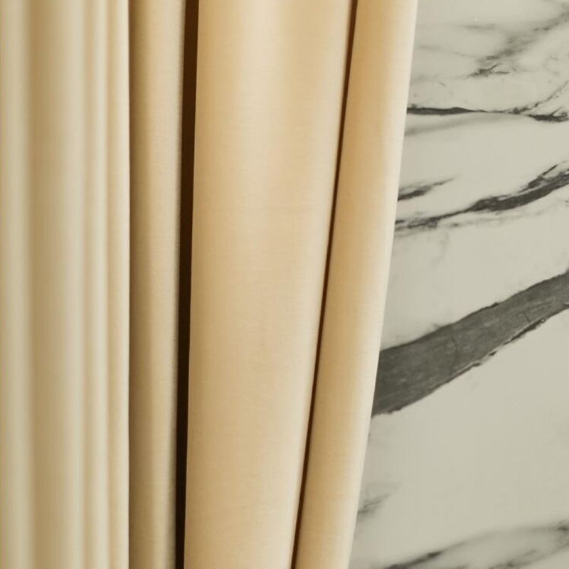 Flannels Champagne Color Blackout Curtain Made to Measure Curtain Nordic Minimalist Premium Fabric Living Room Restaurant