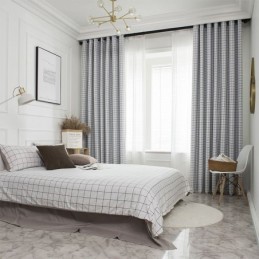 Plaid Blackout Curtain Made...