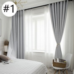 Plaid Blackout Curtain Made to Measure Curtain Check Geometric For Bedroom Living Room