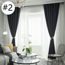 Plaid Blackout Curtain Made to Measure Curtain Check Geometric For Bedroom Living Room