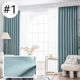 Modern Solid Color Curtain Made to Measure Curtain Blackout Curtains Drape For Living Room