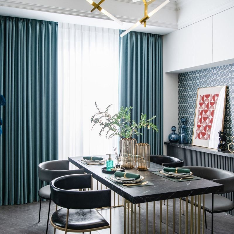 Modern Solid Color Curtain Made to Measure Curtain Blackout Curtains For Living Room