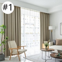 6 colors Pure Color Fine Linen Bedroom Living Room Shading Heat Insulation Curtain Made to Measure Curtain