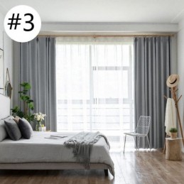 6 colors Pure Color Fine Linen Bedroom Living Room Shading Heat Insulation Curtain Made to Measure Curtain