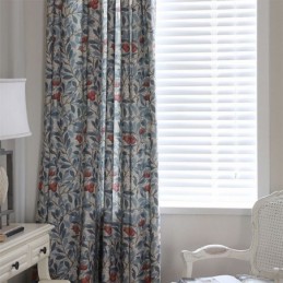 American Countryside Styles Blackout Flower Print Room Curtains