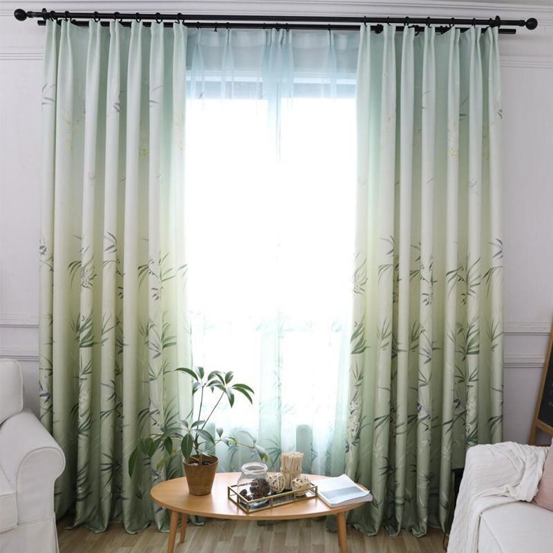 Curtain Made to Measure Curtain Fresh Bamboo Printing Window