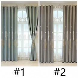 Elegant Jacquard Blackout Cotton Tree Design Bedroom Curtains
