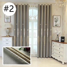 Elegant Jacquard Blackout Cotton Tree Design Bedroom Curtains