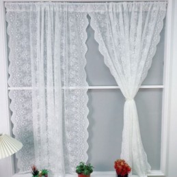 White Lace Curtains Sheer For Living Room