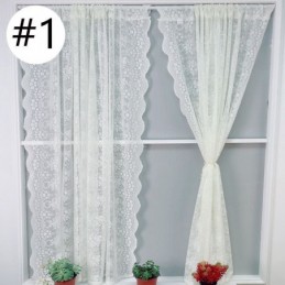 White Lace Curtains Sheer For Living Room